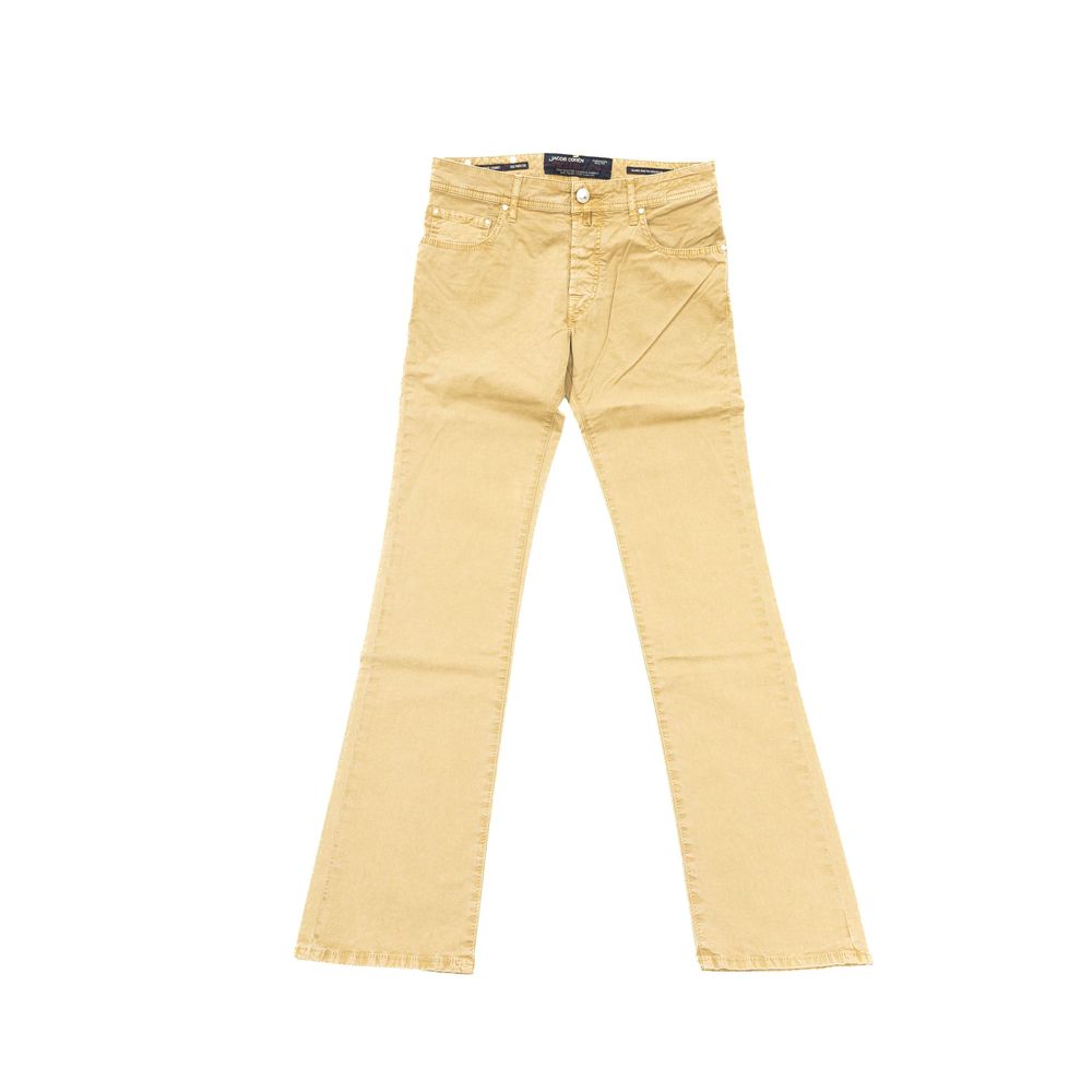 Beige katoenen herenjeans