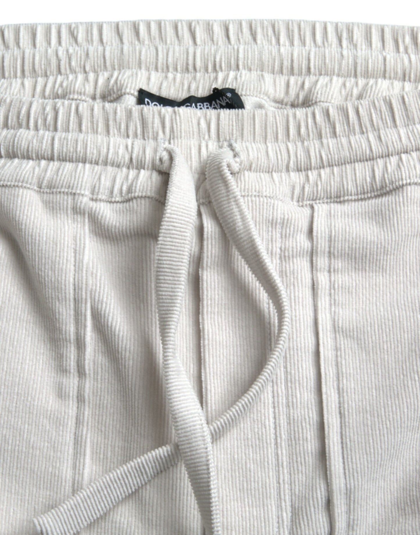 Beige katoenen corduroy heren bermuda shorts