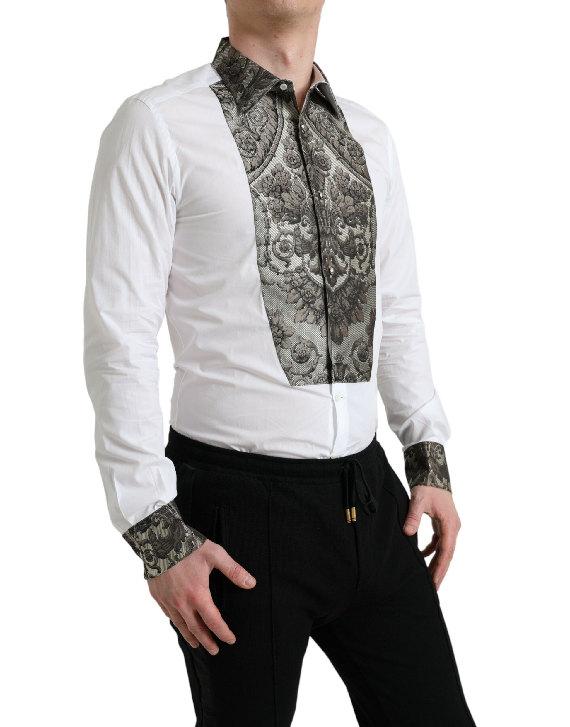 Elegante Slim Fit Franse Manchetten Overhemd