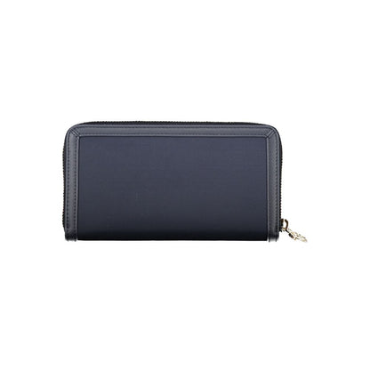 Chic Sustainable Blue Wallet with Secure Zip