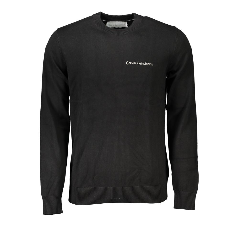 Sleek Long Sleeve Crew Neck Sweater with Logo