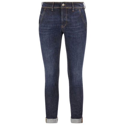 Strakke skinny fit donkerblauwe jeans