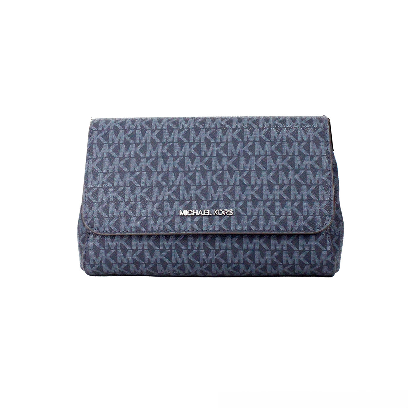 Jet Set Medium Navy Blue PVC Convertible Pouchette Crossbody Bag