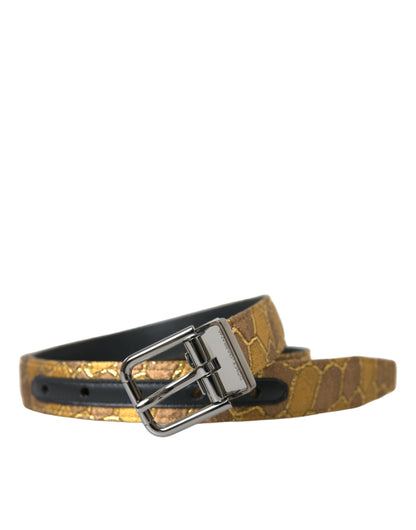 Elegante gouden leren riem