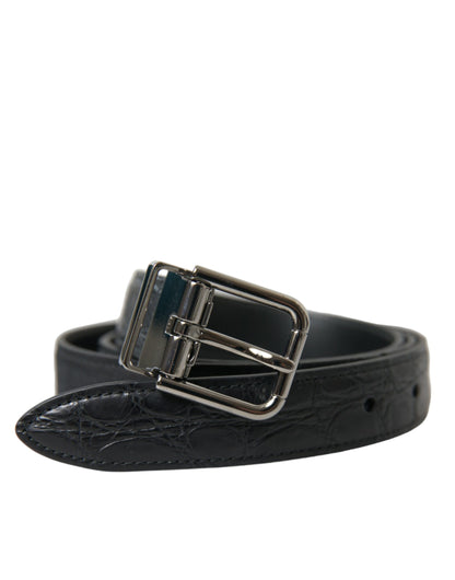 Elegante leren riem met metalen gesp