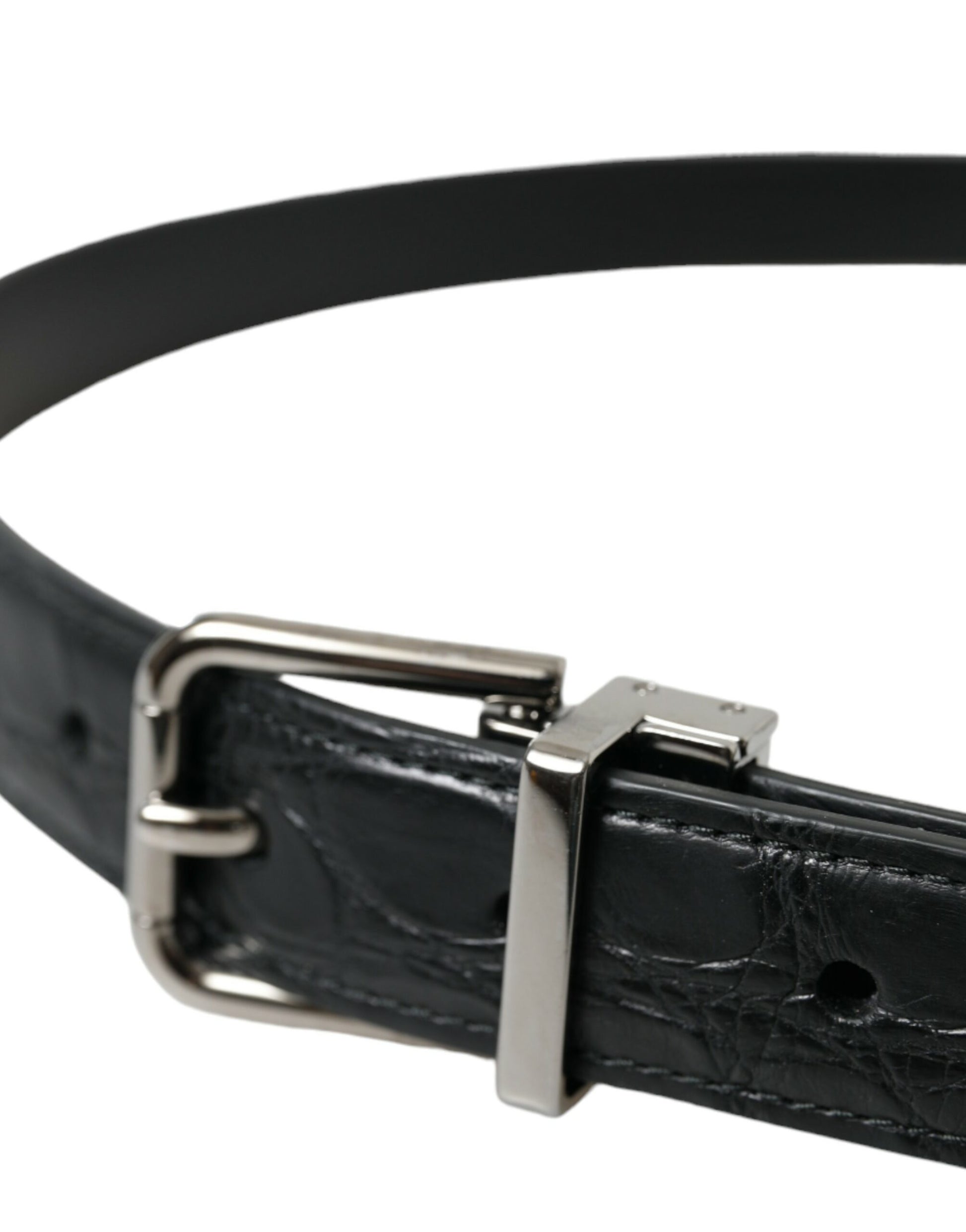 Elegante leren riem met metalen gesp