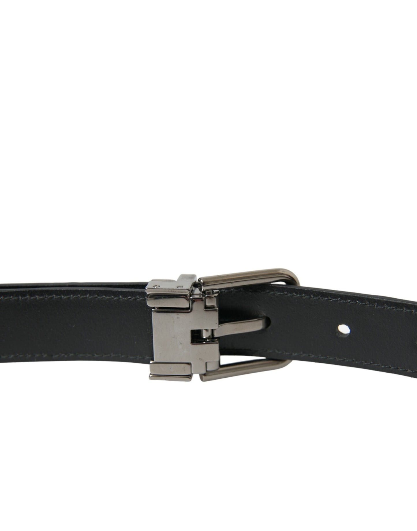 Elegante leren riem met metalen gesp