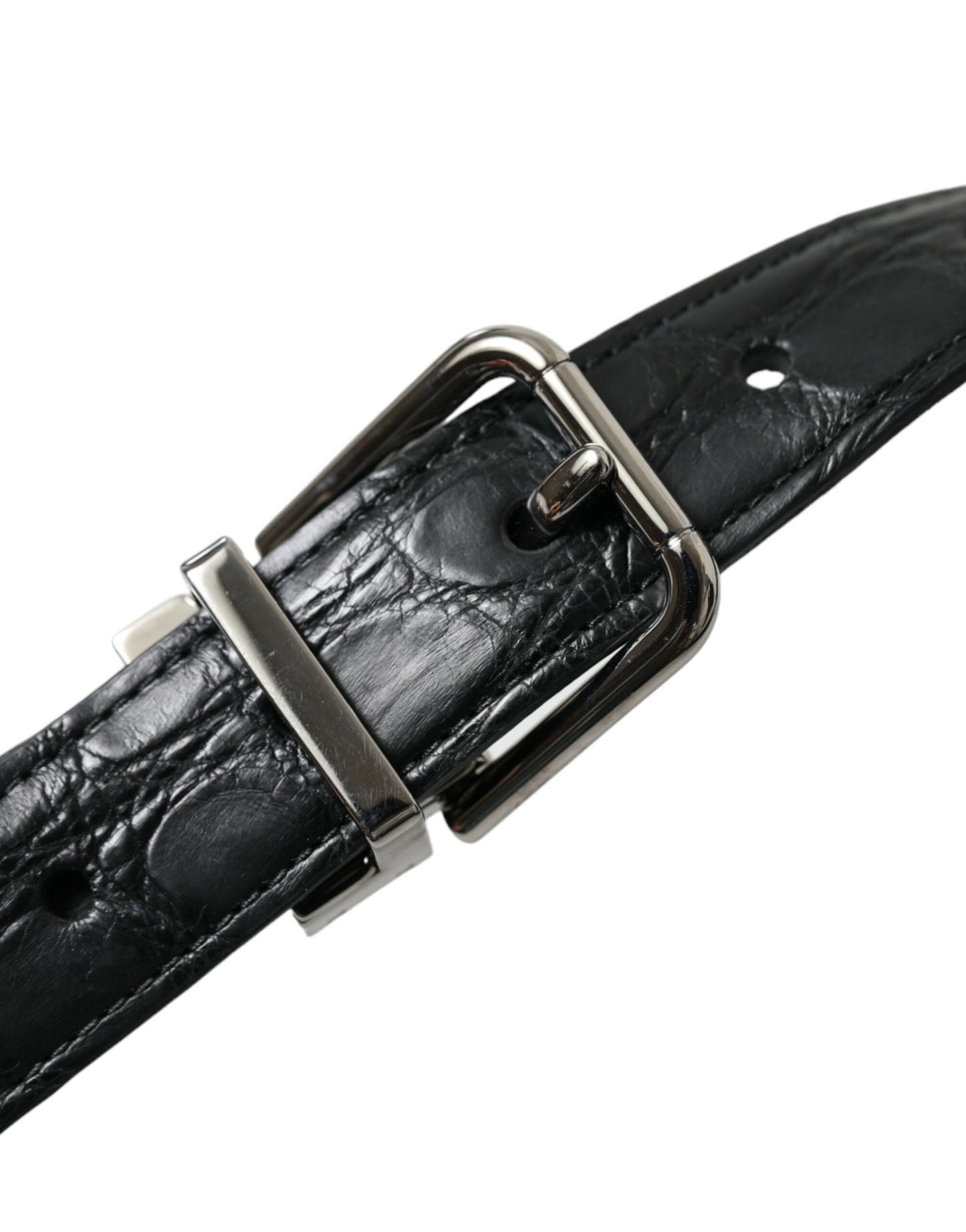 Elegante leren riem met metalen gesp