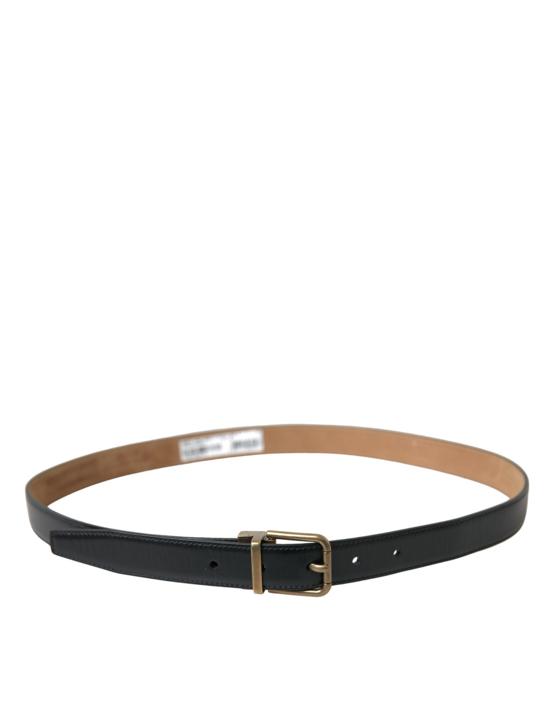 Elegante zwarte kalfsleren riem