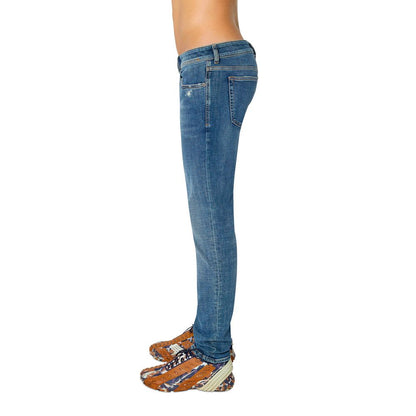 Punk-geïnspireerde skinny jeans met lage taille