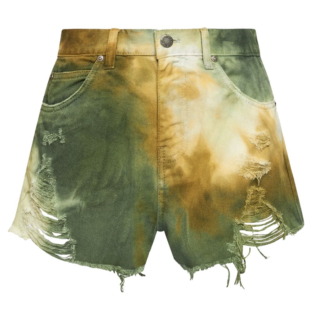 Militaire groene katoenen damesshorts