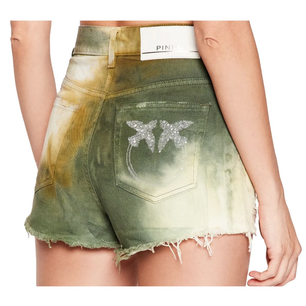 Militaire groene katoenen damesshorts