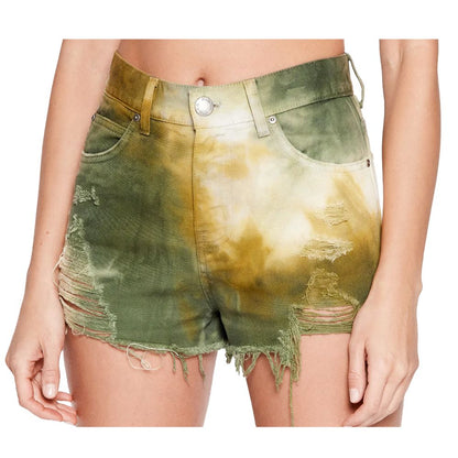 Militaire groene katoenen damesshorts