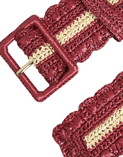 Maroon Elegance Canvas Taille Riem