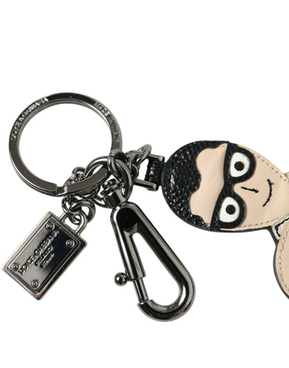 Elegant Multicolor Leather Keychain