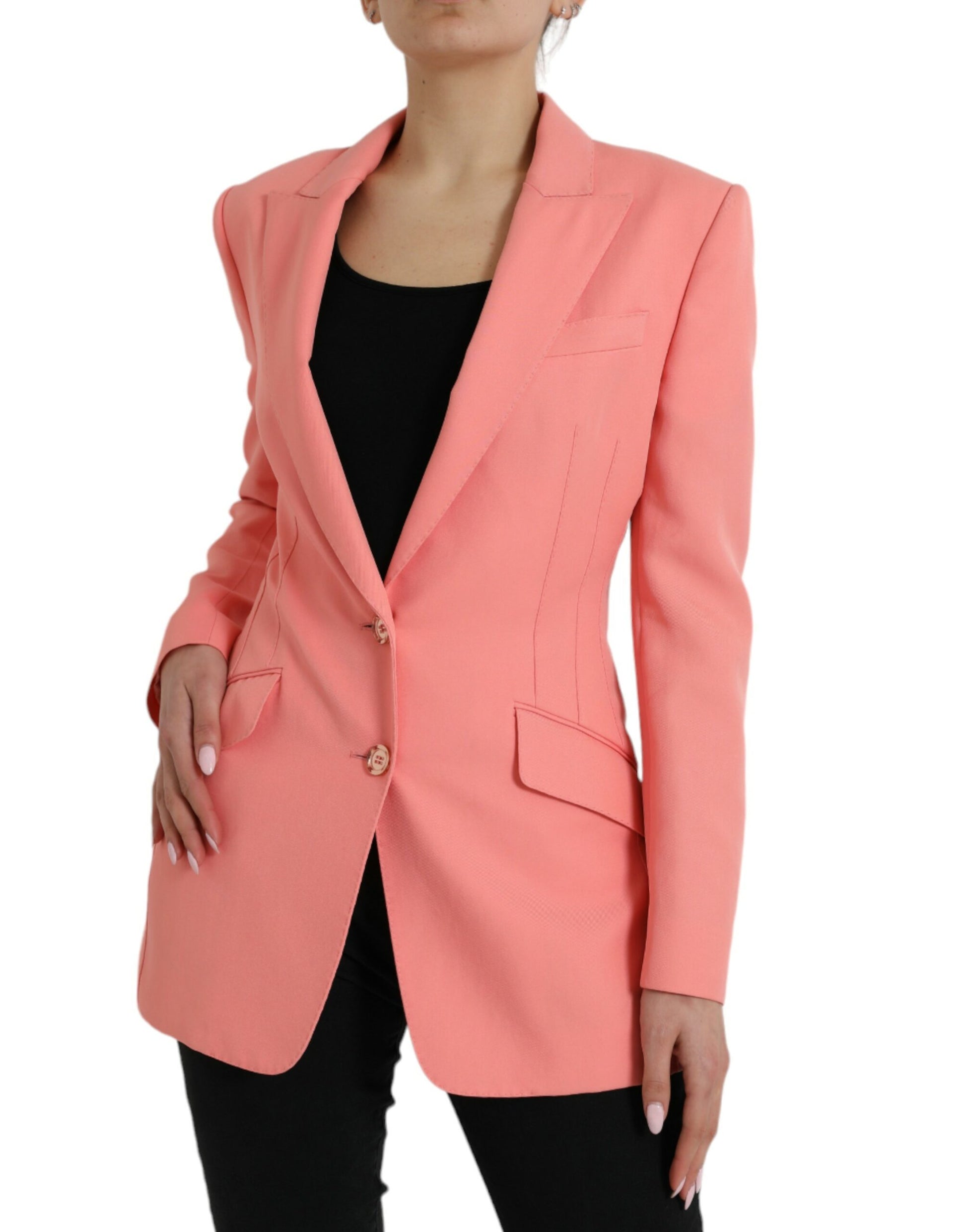 Chique roze piek revers blazer