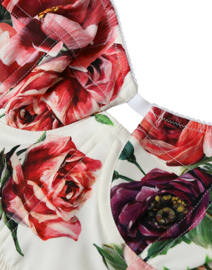 Bloemenzijdenmix Bustier Crop Top