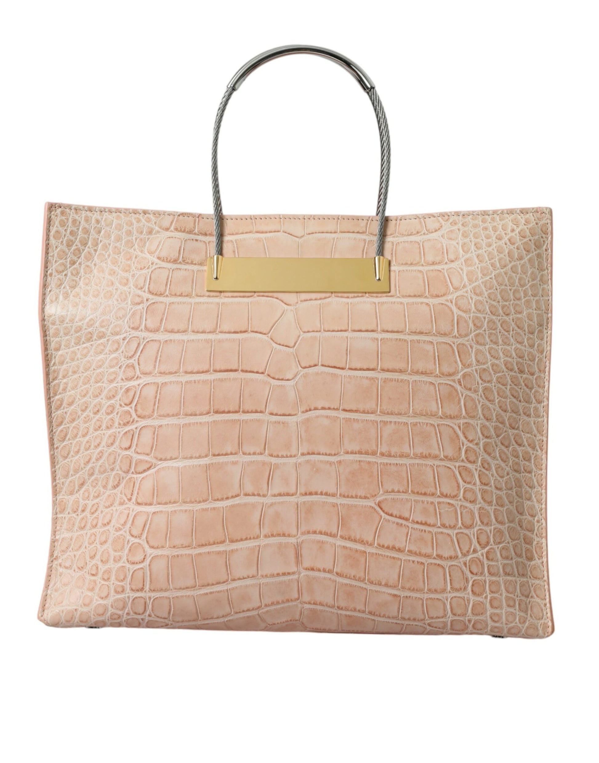 Alligator leren chique roze tas