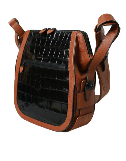 Elegante crossbodytas van krokodillenleer