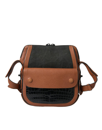 Elegante crossbodytas van krokodillenleer