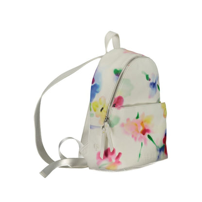 White Polyester Backpack