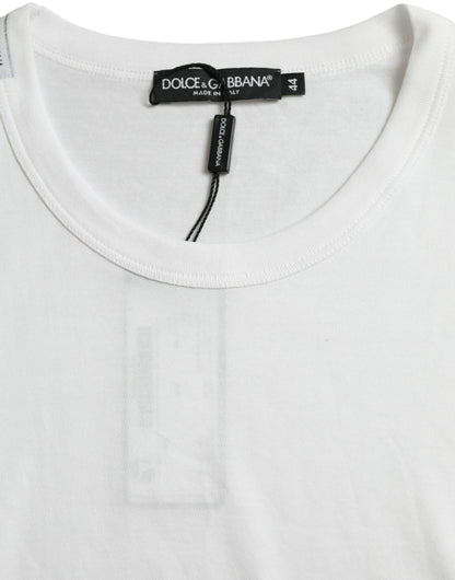 White Logo Crew Neck Short Sleeves T-shirt