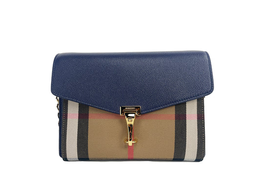 Macken Kleine Regency Blauwe Huisruit Leren Crossbody Tas