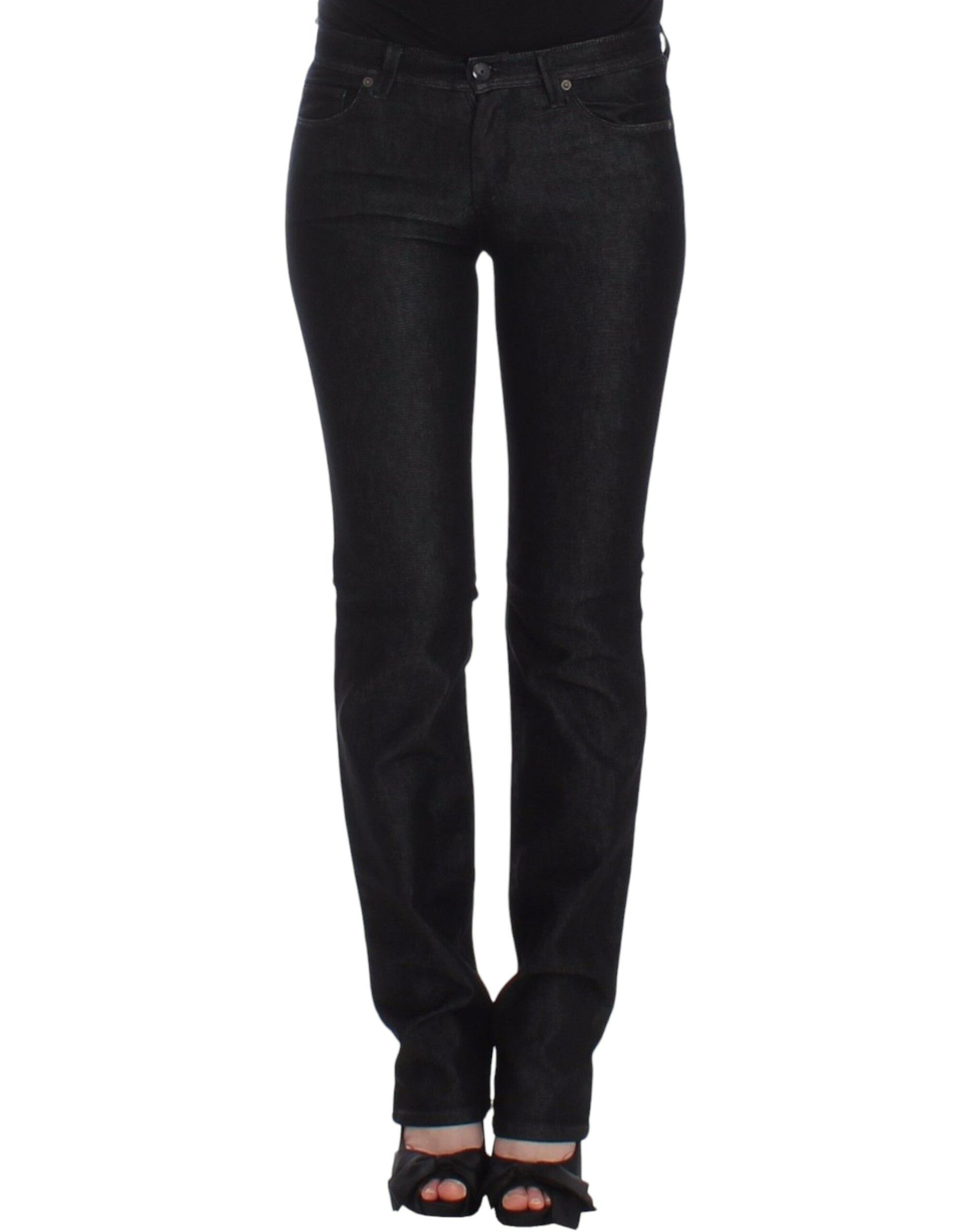 Chique zwarte skinny jeans met smalle pijpen