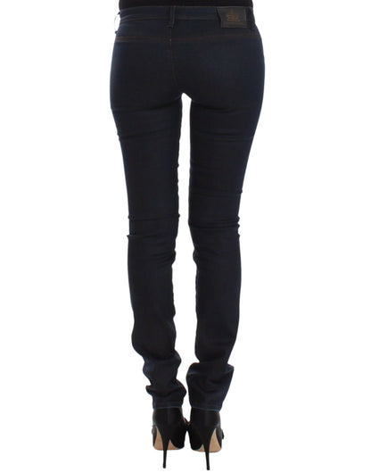 Chique donkerblauwe slim jeans voor een elegante stijl