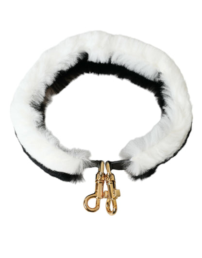 Zwart Wit Lapin Bont Accessoire Schouderband