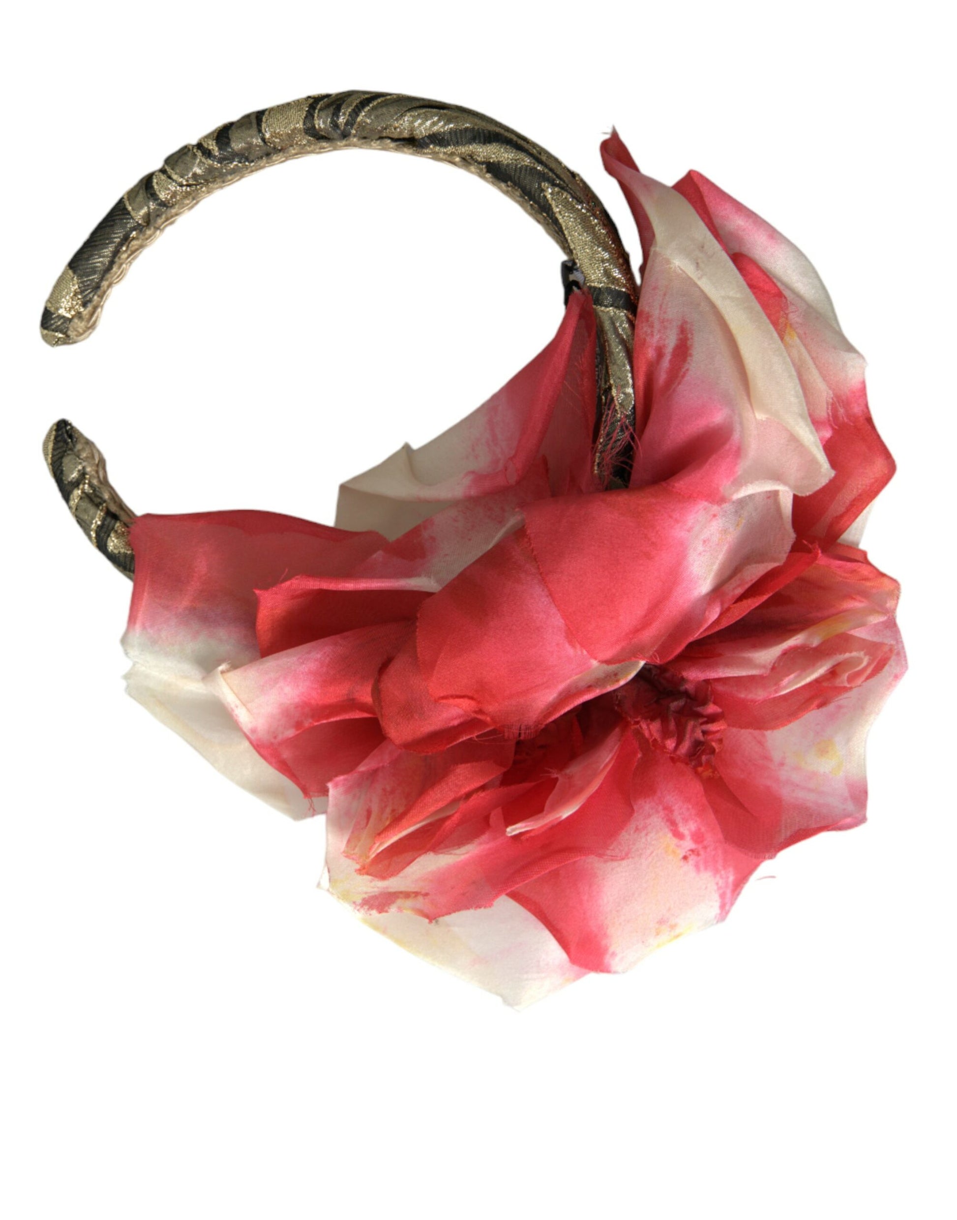 Multicolor bloemenapplicatie zijden dames hoofdband diadeem