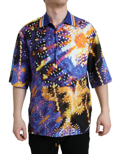 Multicolor Luminarie Print Katoenen Casual Shirt