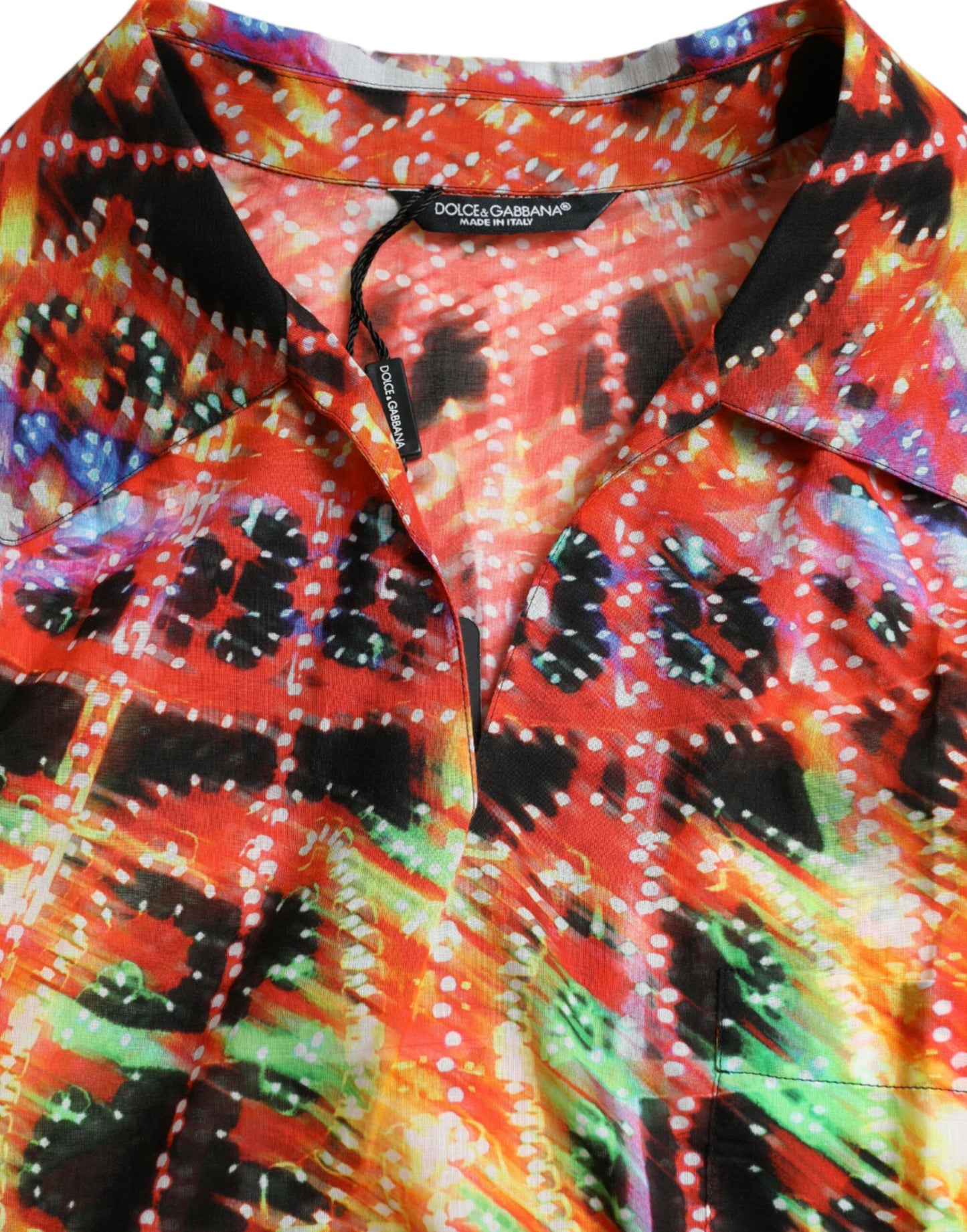 Multicolor Luminarie Print Katoenen T-shirt