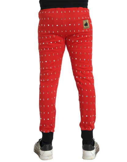 Red Year Of The Pig Jogger Sweatpants Pants