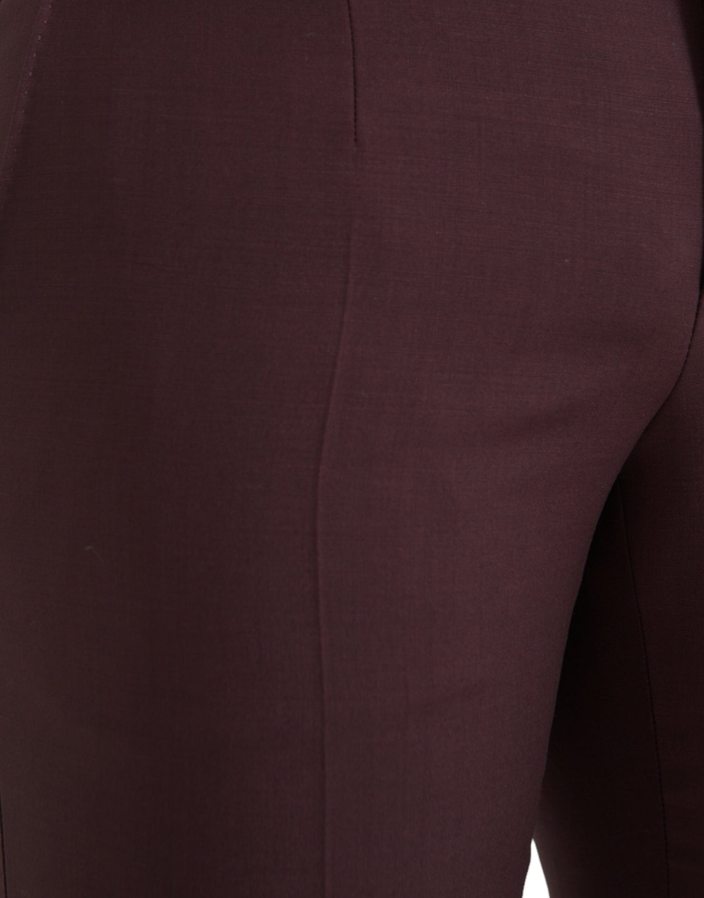 Maroon wollen heren slim fit pantalon