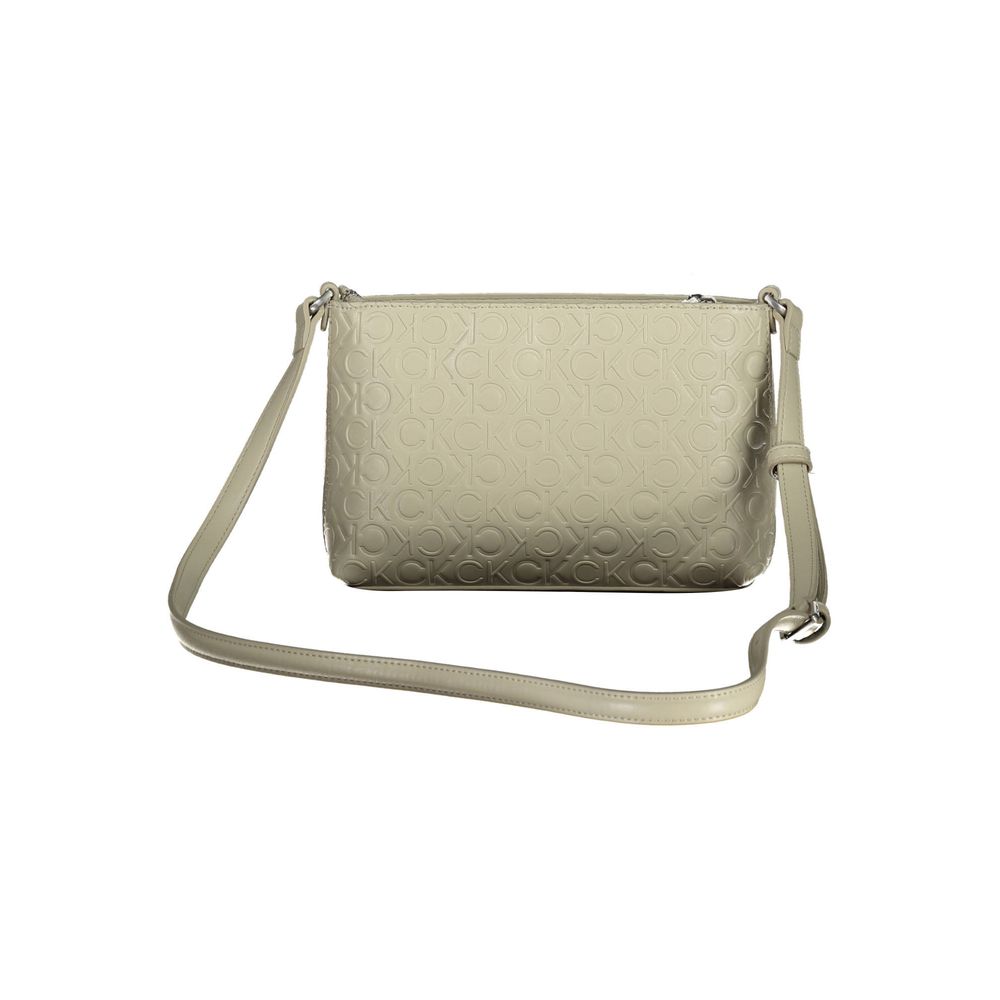 Beige Polyester Handbag