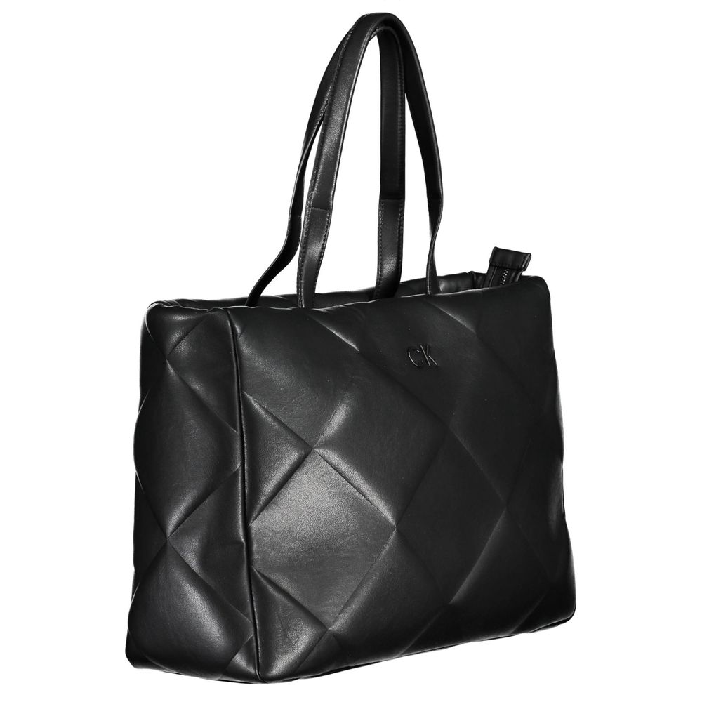 Black Polyester Handbag