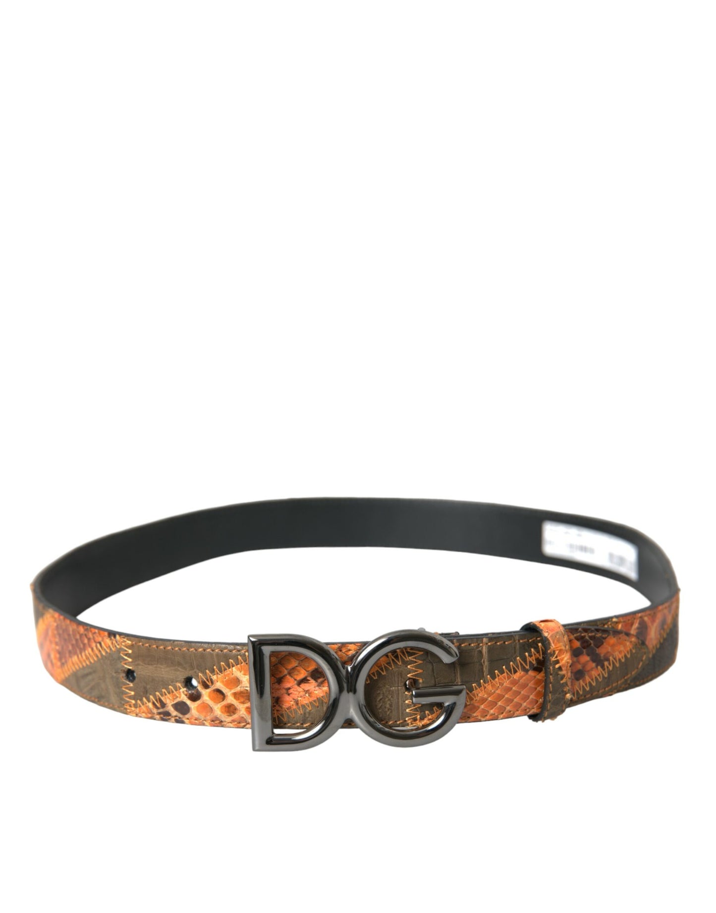 Patchwork Python leren logo gesp riem heren