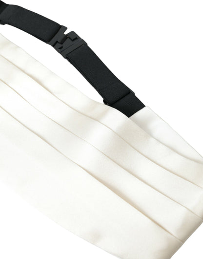 Witte heren brede taille zijden riem cumberband