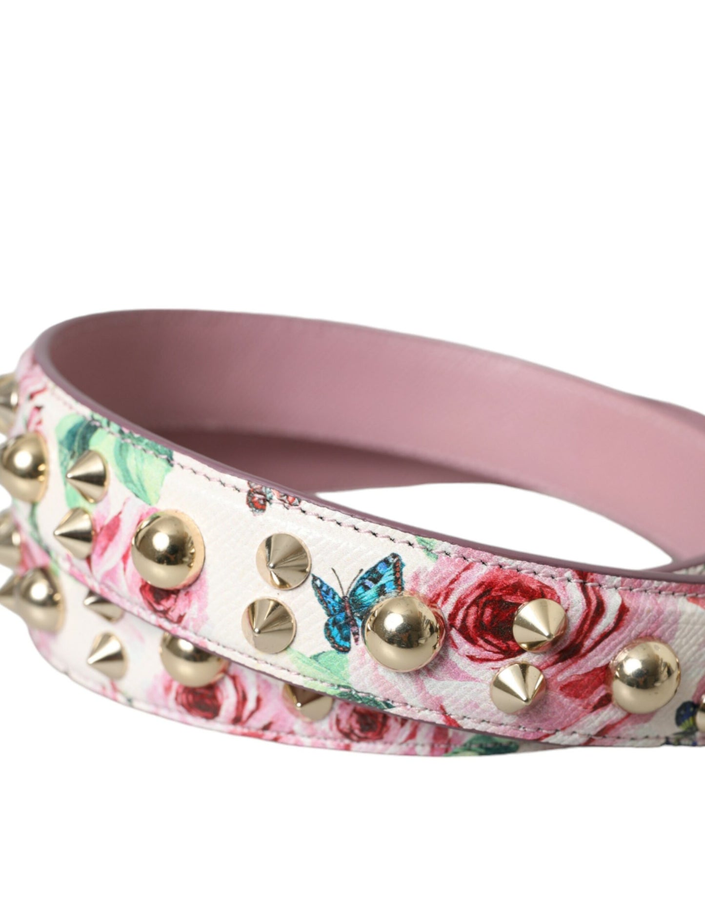 Roze bloemen handtas accessoire schouderband