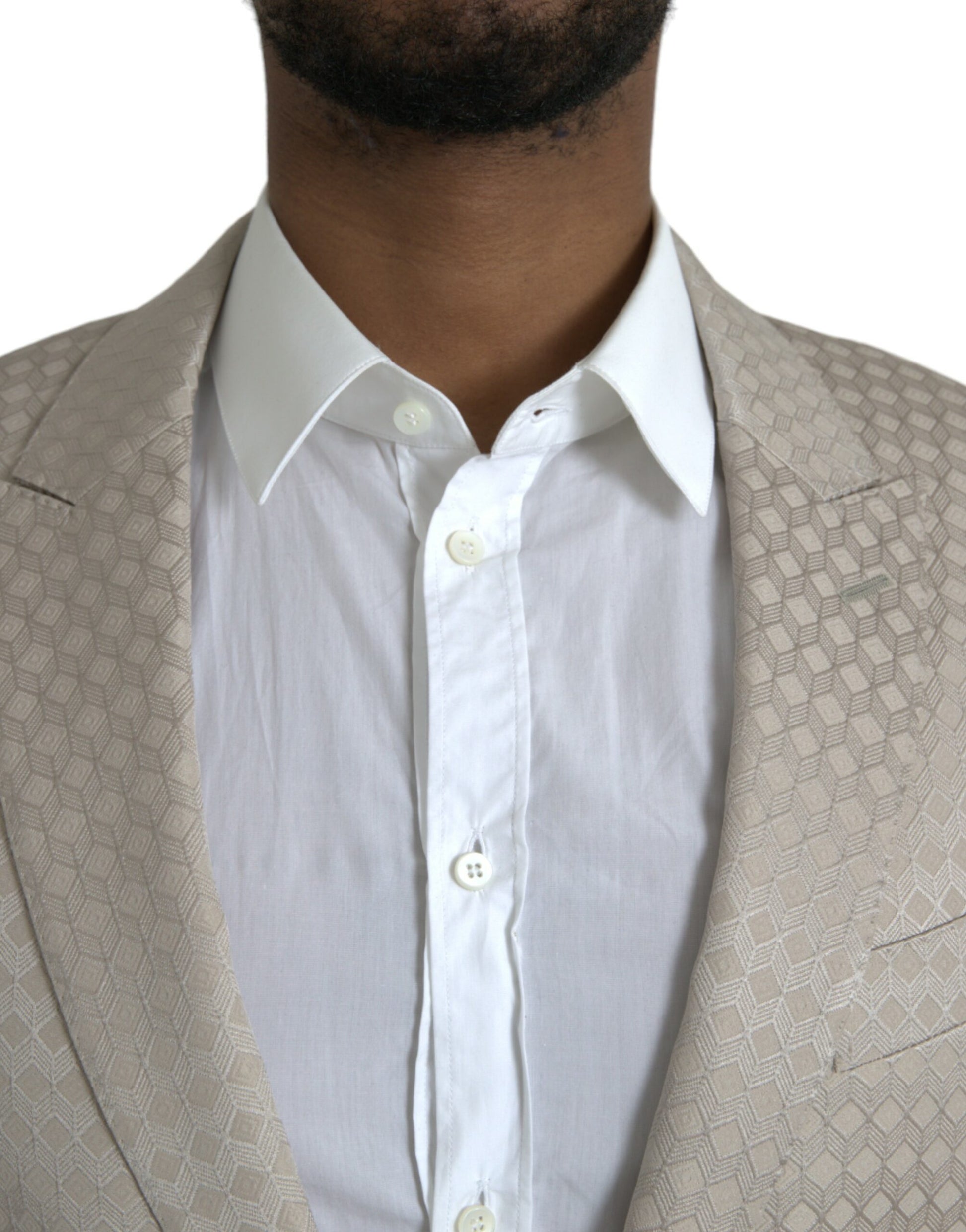 Beige MARTINI enkelrijsjas blazer