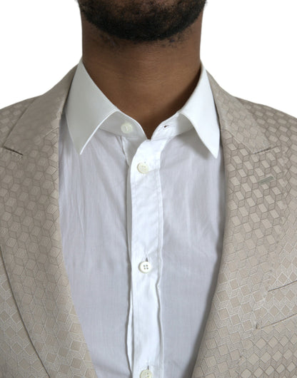 Beige MARTINI enkelrijsjas blazer