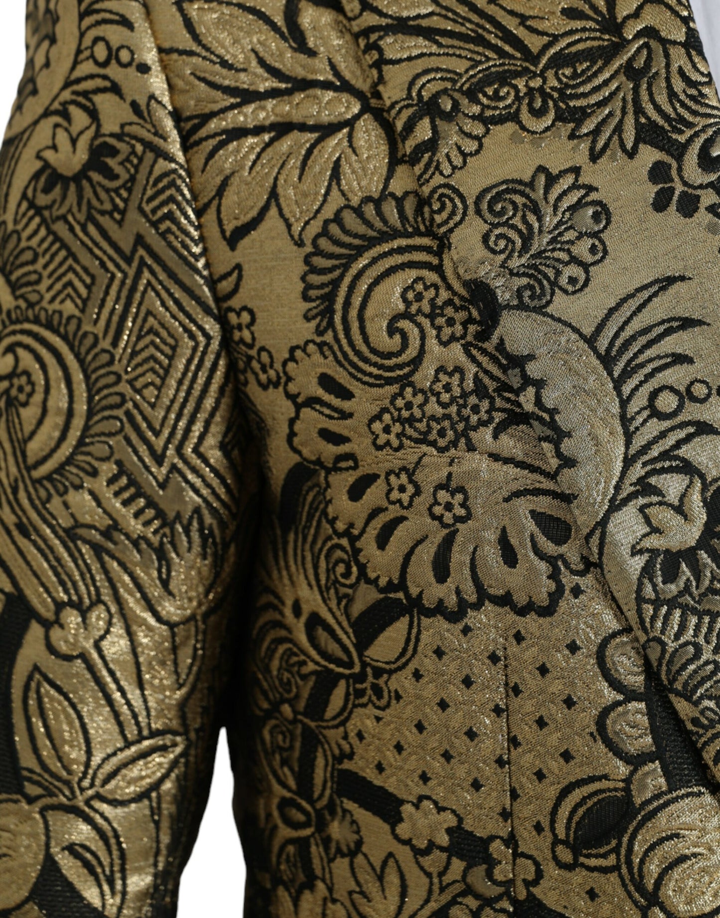 Gouden SICILIA Jacquard Single Breasted Coat Blazer