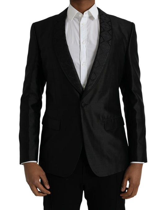 Black MARTINI Single Breasted Coat Blazer