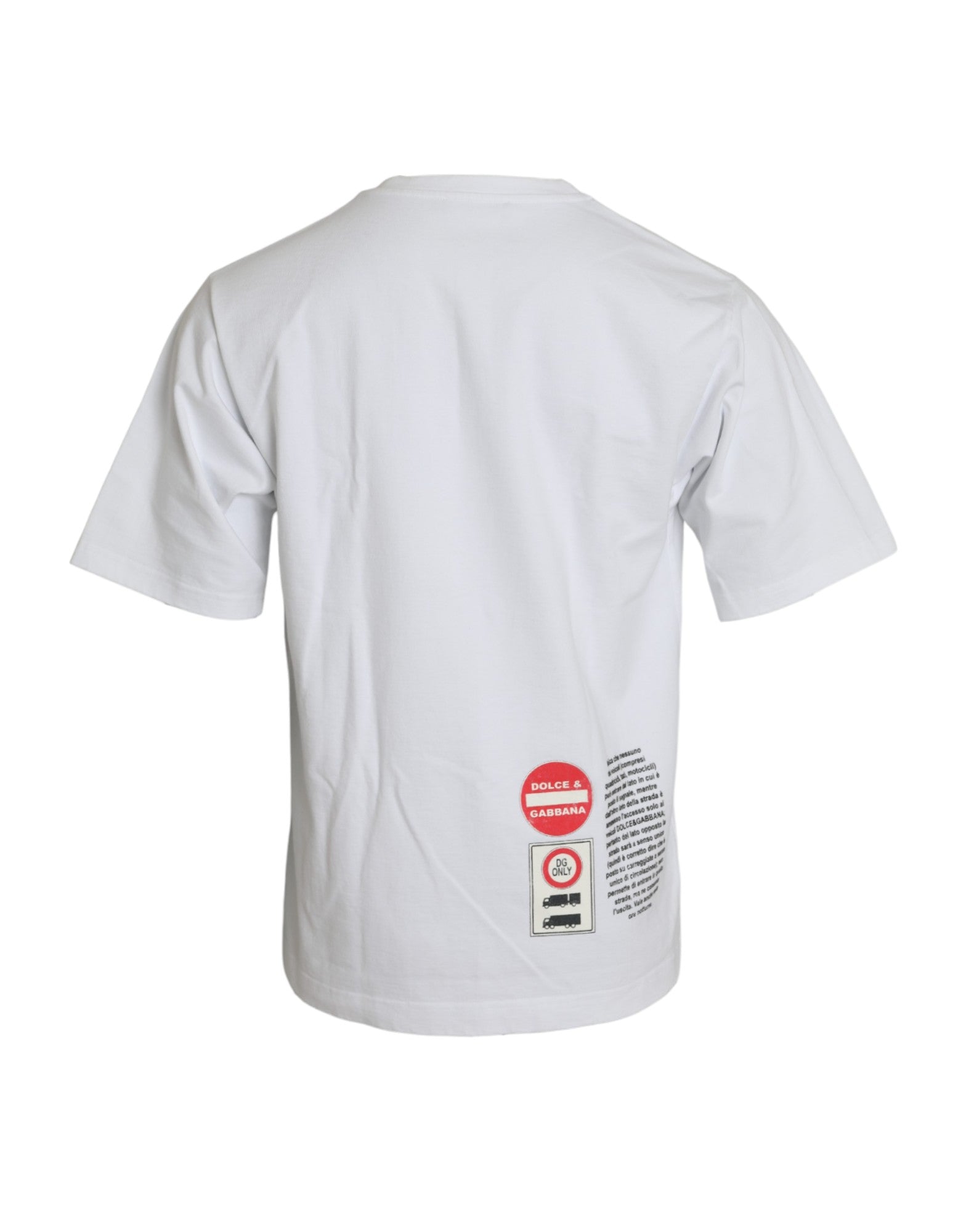 Wit Amor Heart katoenen ronde hals korte mouwen T-shirt