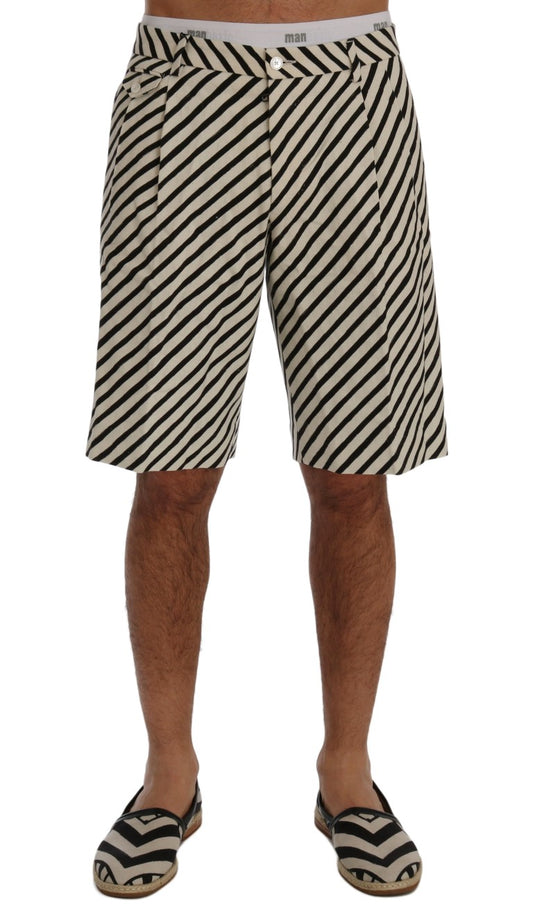 Gestreepte hennep casual shorts