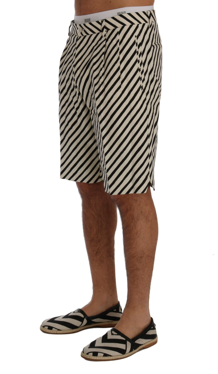 Gestreepte hennep casual shorts