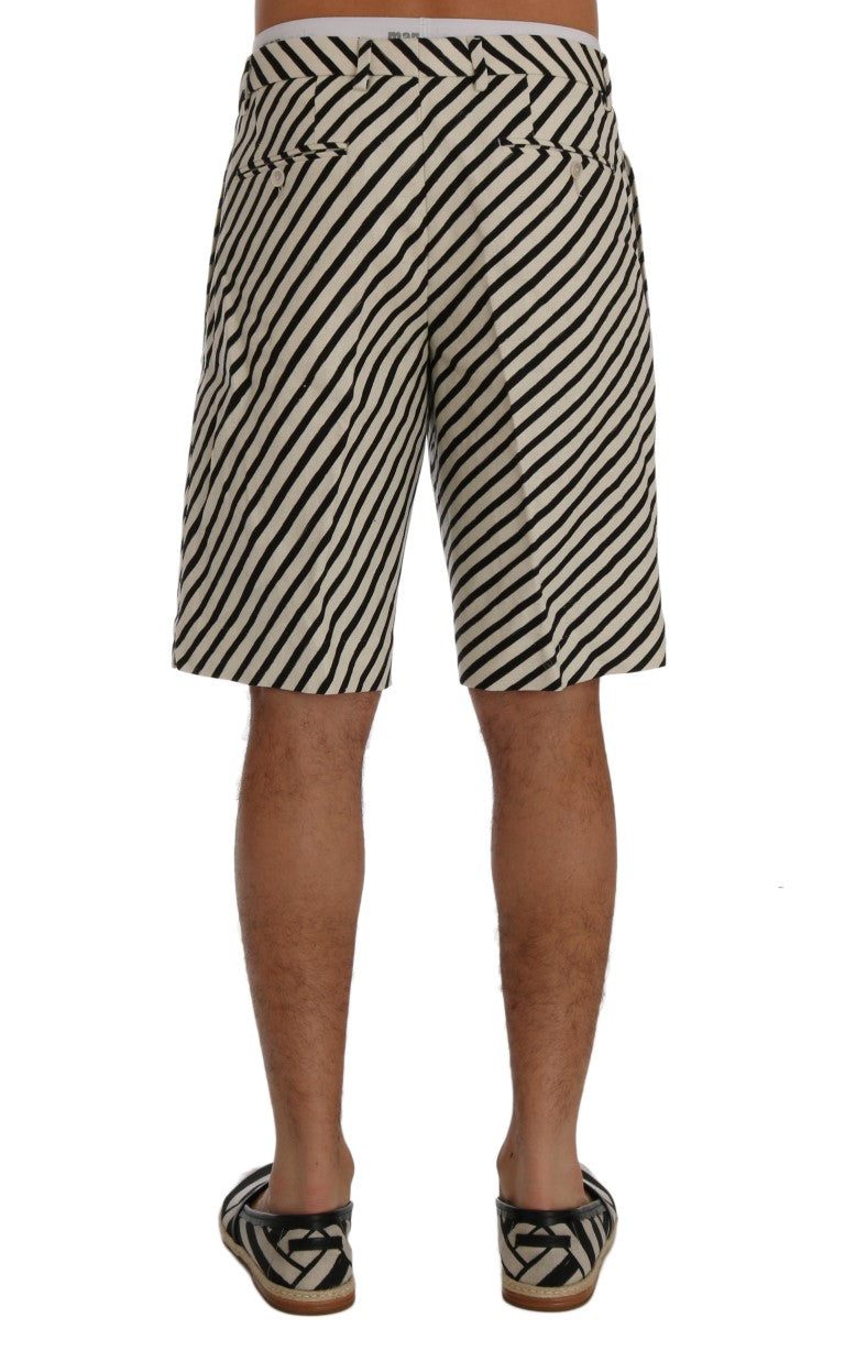 Gestreepte hennep casual shorts