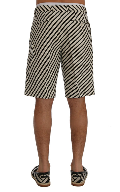 Gestreepte hennep casual shorts