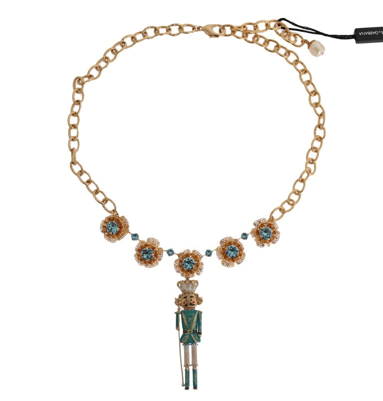 Elegante gouden kristal statement ketting